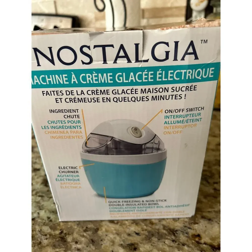 Nostalgia Electric Ice Cream Maker, Gelato, Frozen Yogurt, or Sorbet makes 1 pnt